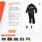 COMPLETO 100%IMPERMEABILE HEVICK MOD. DRY LIGHT RAIN SUIT