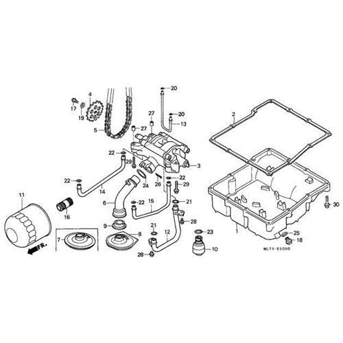 GUARNIZIONE COPPA OLIO  HONDA VFR750