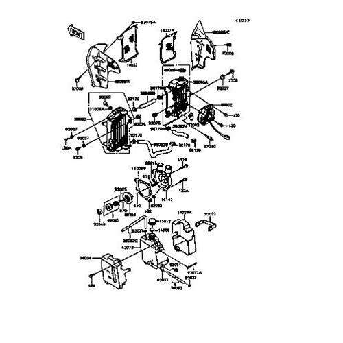 Kawasaki KL650 RADIATORE TUBE